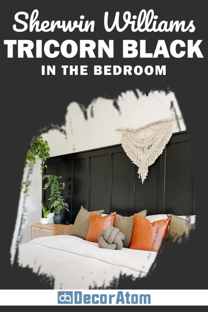 Sherwin Williams Tricorn Black in the Bedroom