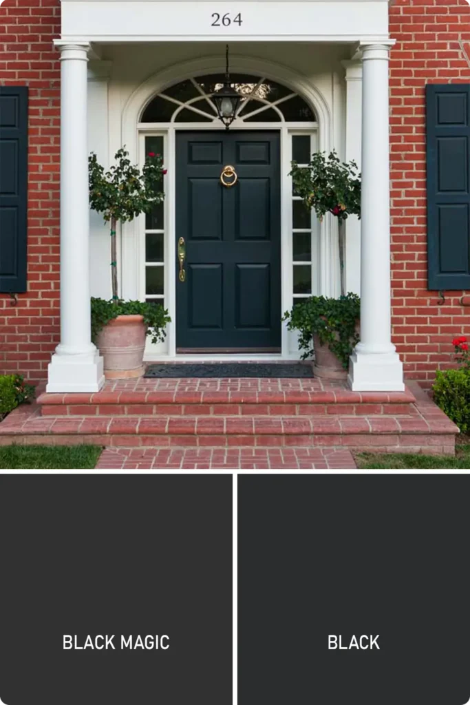 Solid Black Front Door