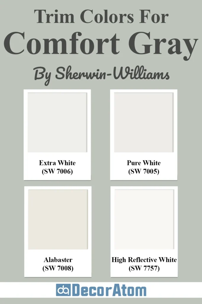 Trim Colors to Pair With Sherwin Williams Comfort Gray SW 6205