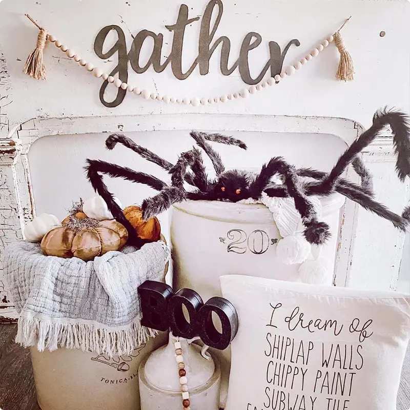 Add Halloween Touches to Rustic Farmhouse Elements