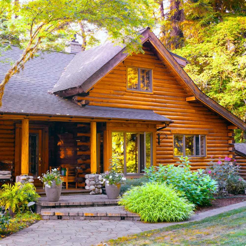Brown Log Cabin Vibes