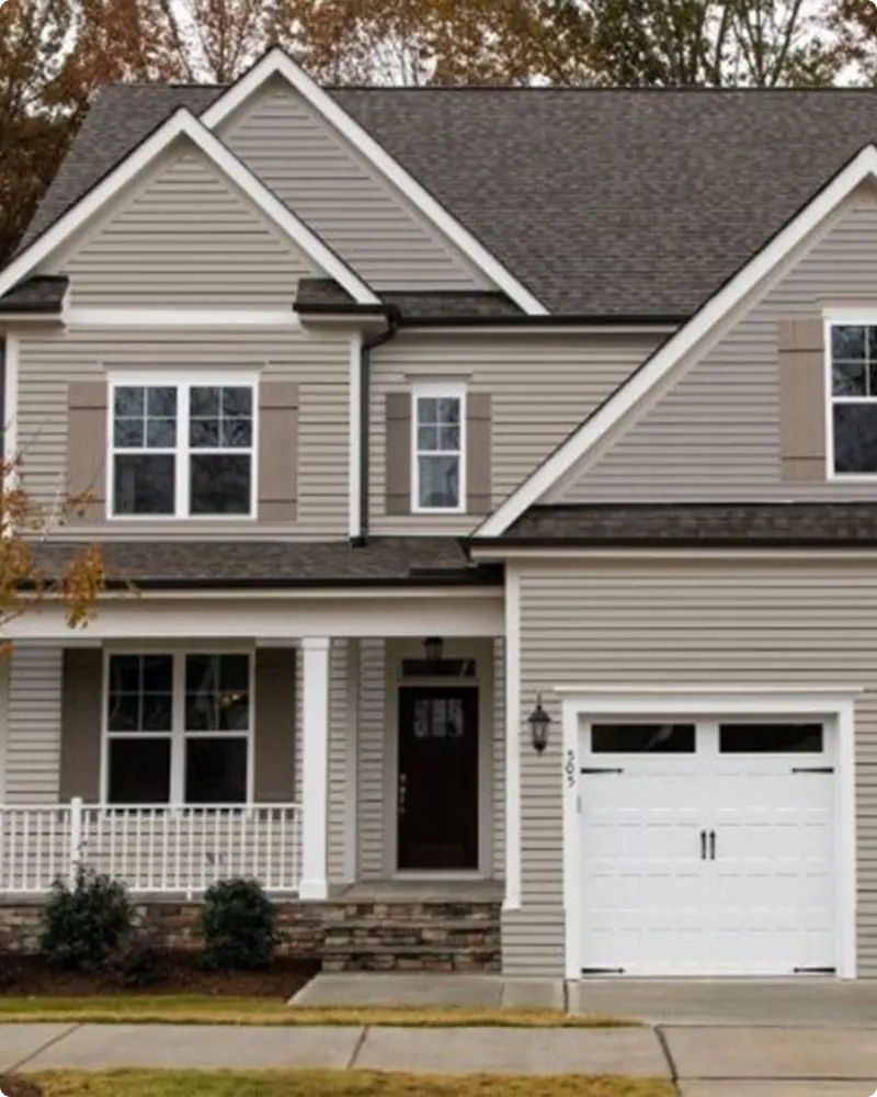Brown Roof Greige Color House