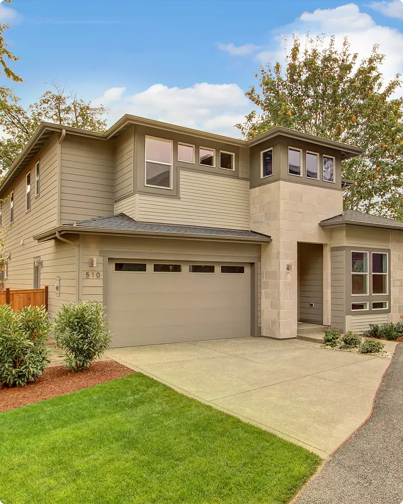Brown Roof Taupe Color House