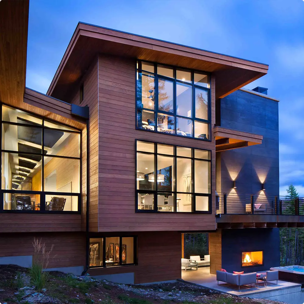 Chocolate Brown with Glass Front
