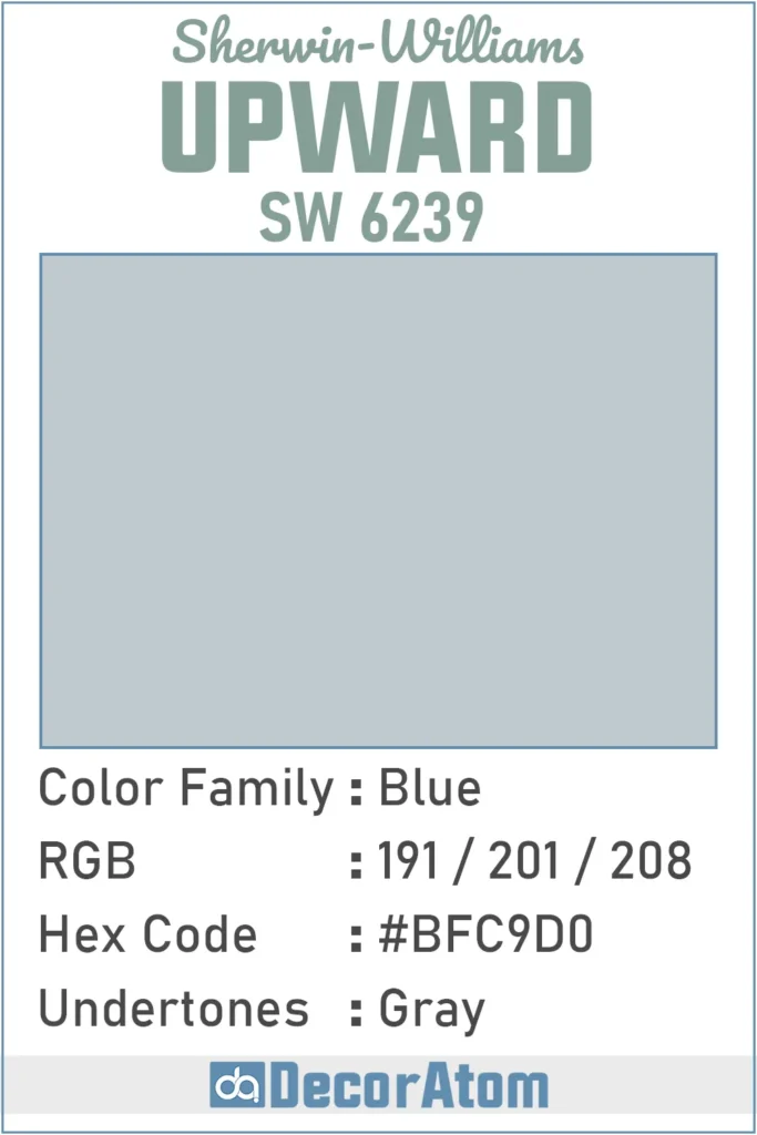 Color Family, RGB Colors, Hex Value, Undertones of Upward