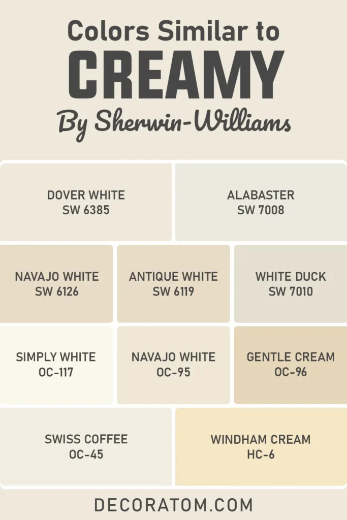 Colors Similar to Sherwin-Williams Creamy