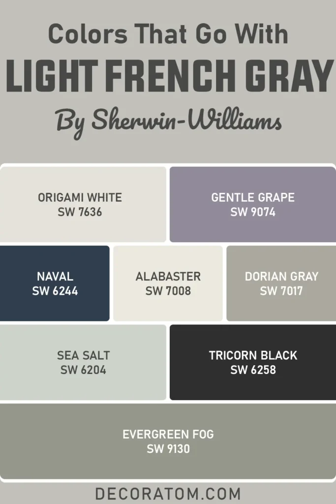 Colors That Go With Sherwin-Williams Light French Gray