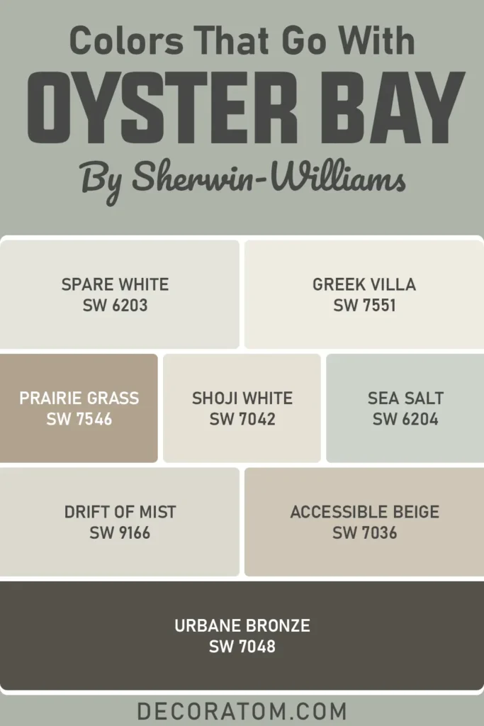 Colors That Go With Sherwin-Williams Oyster Bay SW 6206