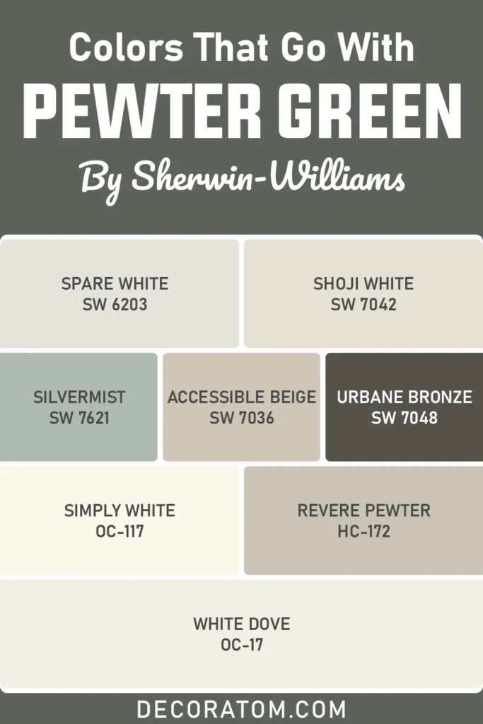 Colors that Go With Sherwin Williams Pewter Green