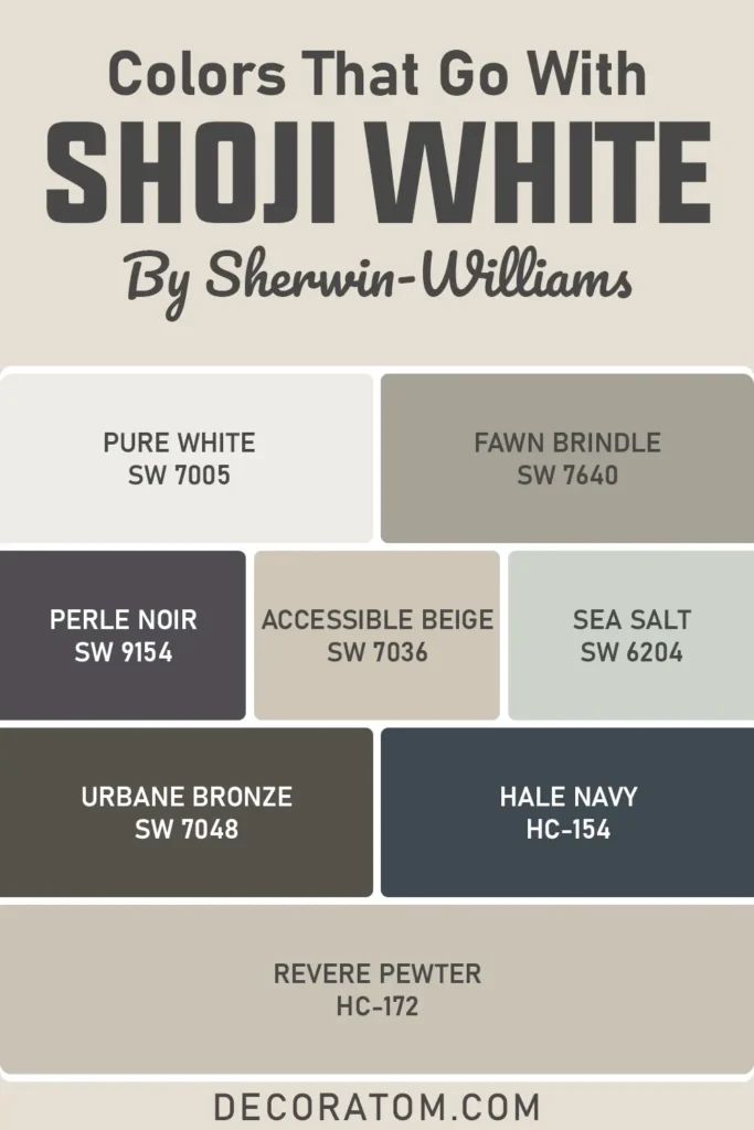 Colors that Go With Sherwin Williams Shoji White SW 7042