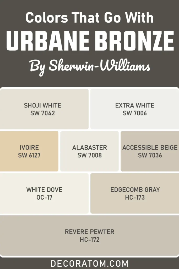 Colors That Go With Sherwin-Williams Urbane Bronze