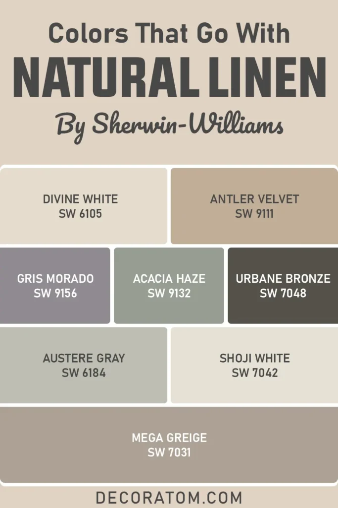 Colors that Go With Sherwin Williams Natural Linen SW 9109