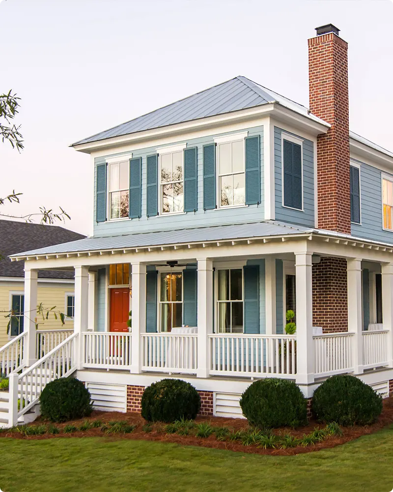 Dusty Blue House