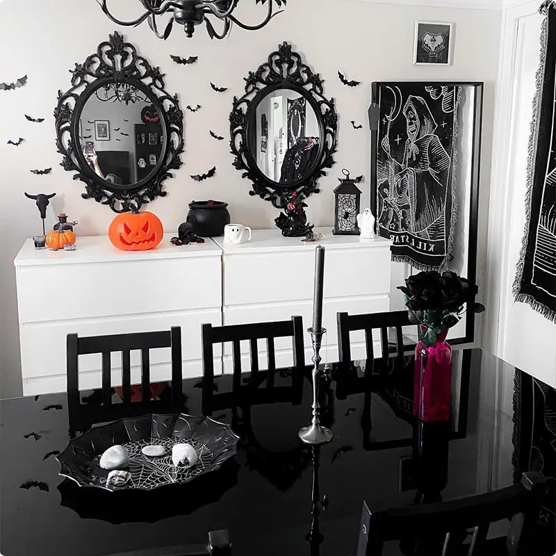 Give Your Dining Room a Gothic Twist with Dark Details