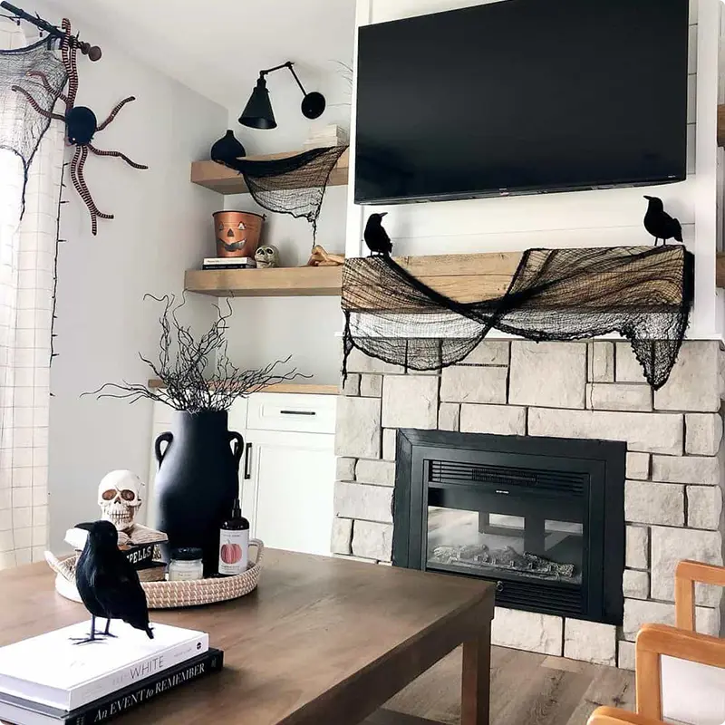 Make Black Decor Pop in a White Living Room
