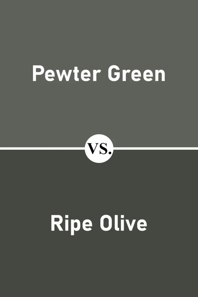 Pewter Green VS Ripe Olive