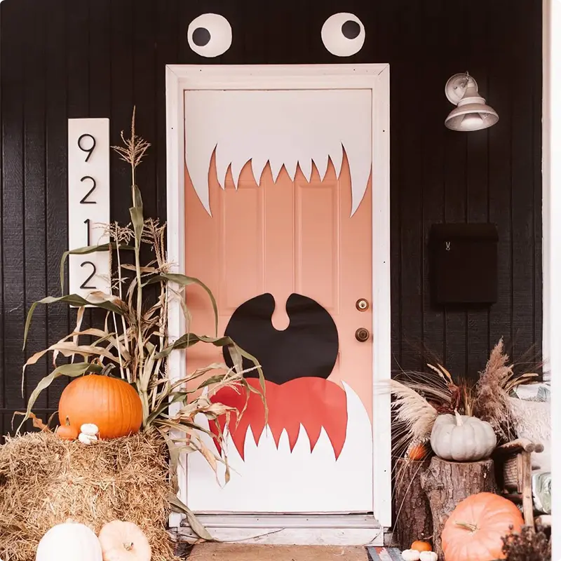 Pink Monster Door That’s More Cute Than Creepy