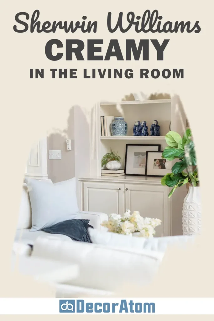Sherwin Williams Creamy in the Living Room