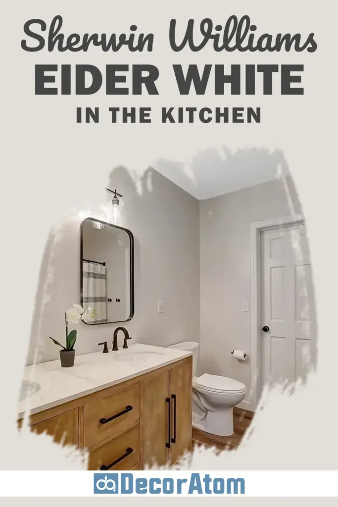 Sherwin Williams Eider White In the Bathroom