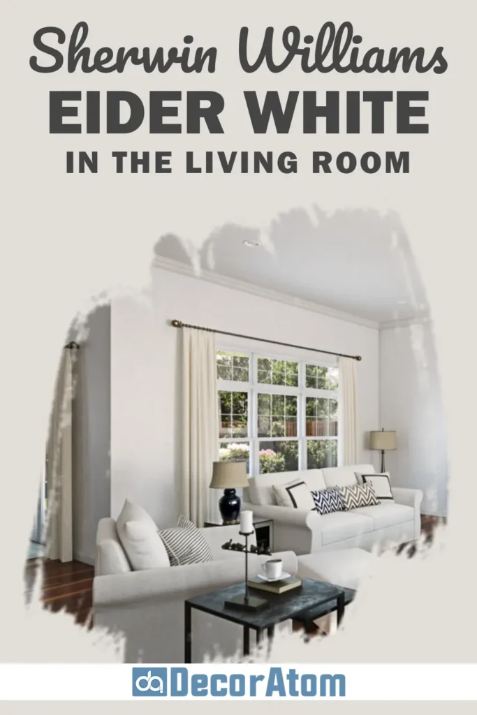 Sherwin Williams Eider White In the Living Room