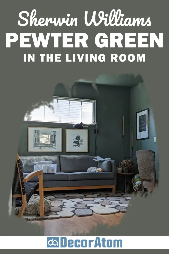Sherwin Williams Pewter Green in the Living Room