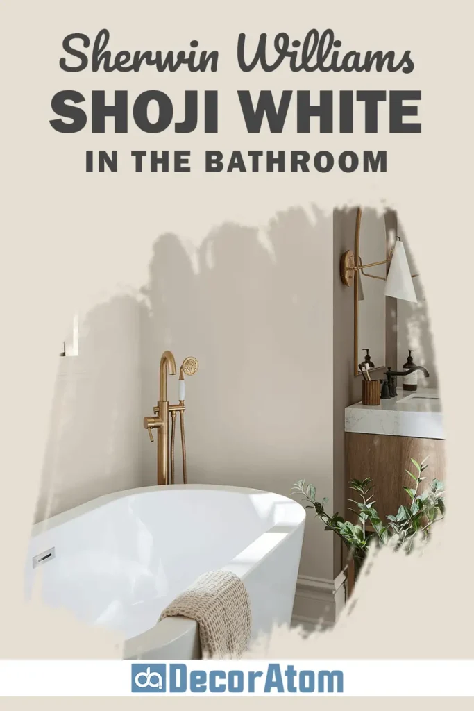 Sherwin Williams Shoji White in the Bathroom