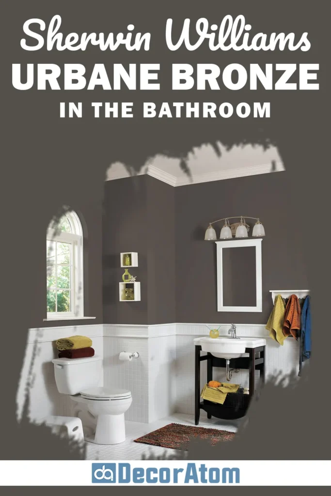 Sherwin Williams Urbane Bronze in the Bathroom