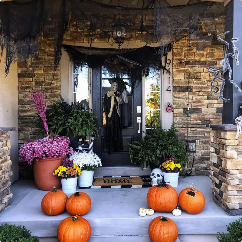 Skeleton Hanging Around by the Door