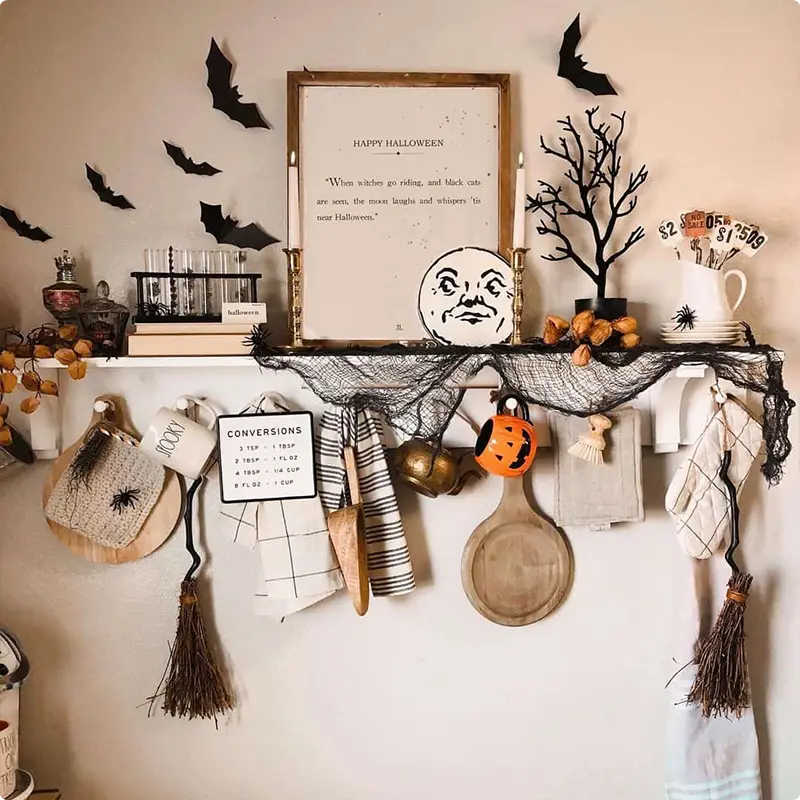 Style a Halloween Shelf With Farmhouse Finds