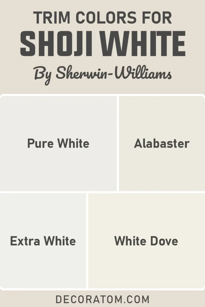 Trim Colors to Pair With Sherwin Williams Shoji White SW 7042