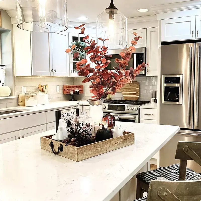 Try a Simple Halloween Tray on Your Kitchen Island