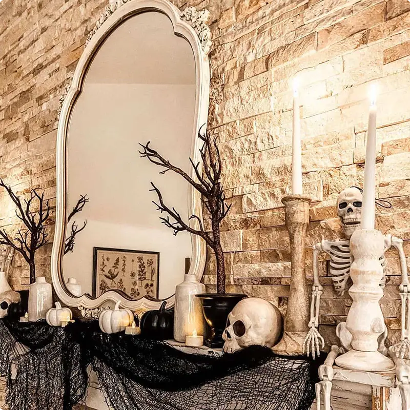Use a Stone Wall as a Spooky Backdrop