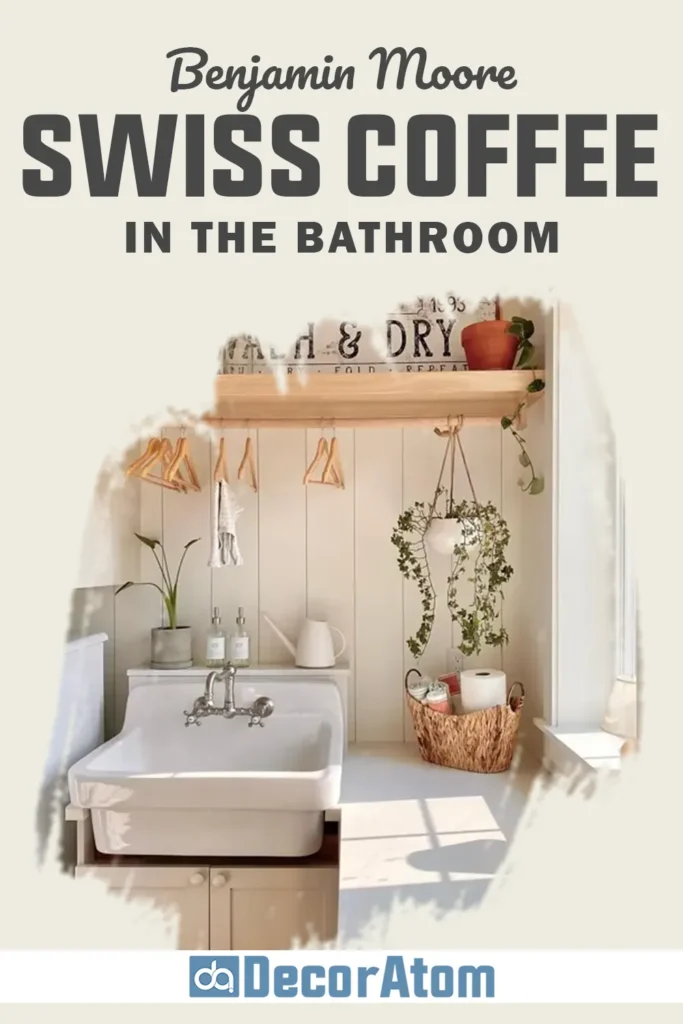 Benjamin Moore Swiss Coffee in the Bathroom