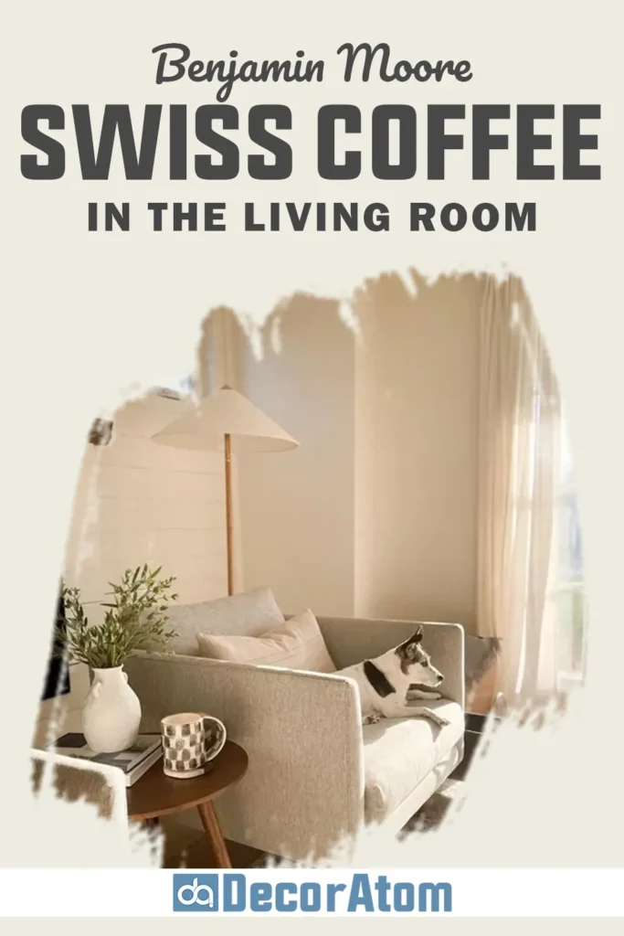 Benjamin Moore Swiss Coffee in the Living Room