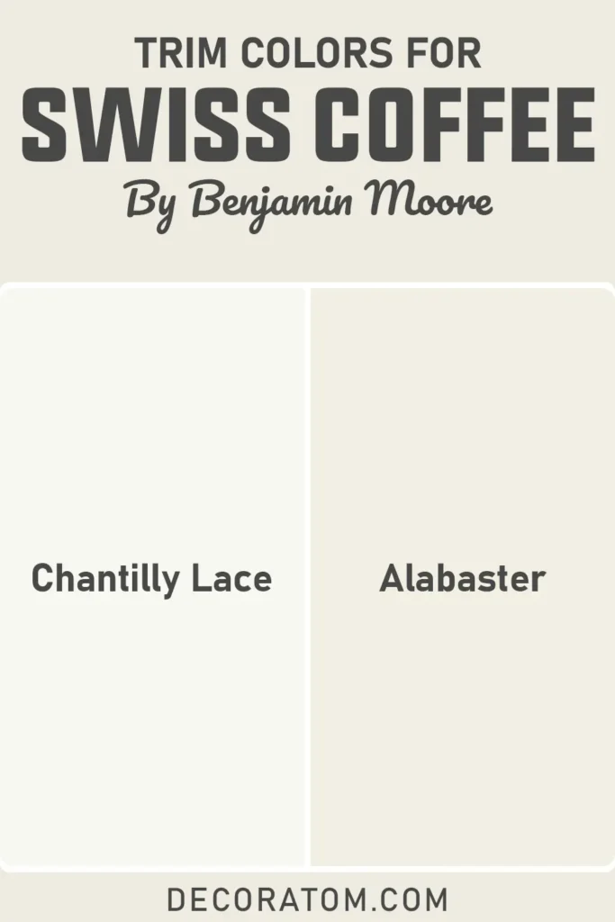Trim Colors to Pair With Benjamin Moore Swiss Coffee