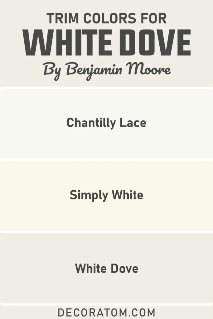 Trim Colors to Pair With Benjamin Moore White Dove
