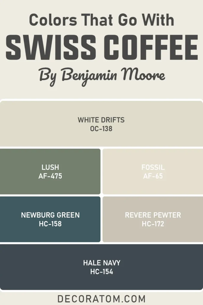 Colors That Go With Benjamin Moore Swiss Coffee