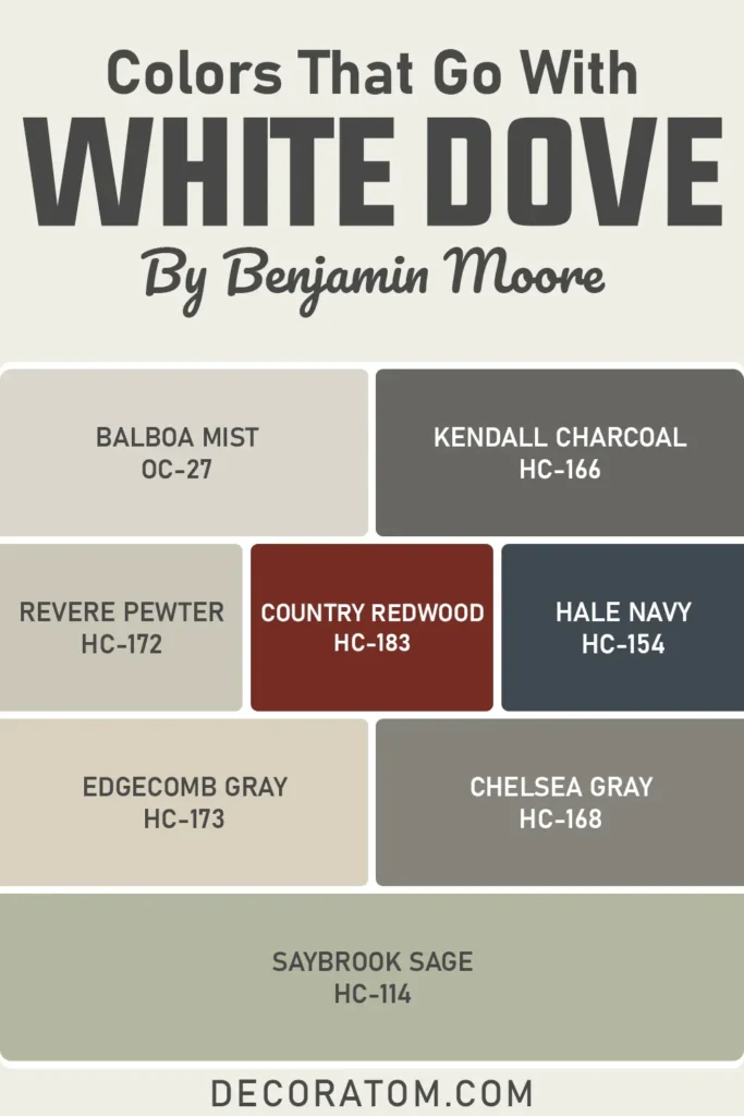 Colors that Go With Benjamin Moore White Dove