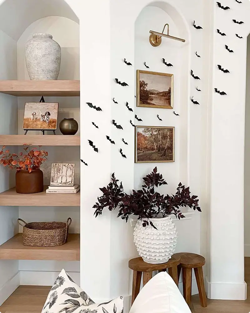 Flying Bats Framing the Corner