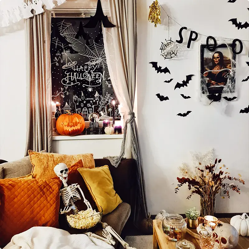 Halloween Window Chalk Art