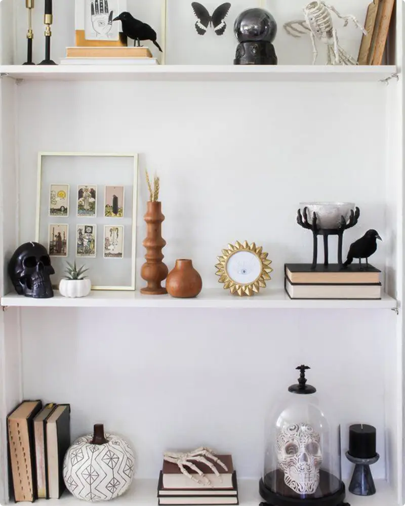 Slide Some Spooky Oddities Into Your Shelf Styling