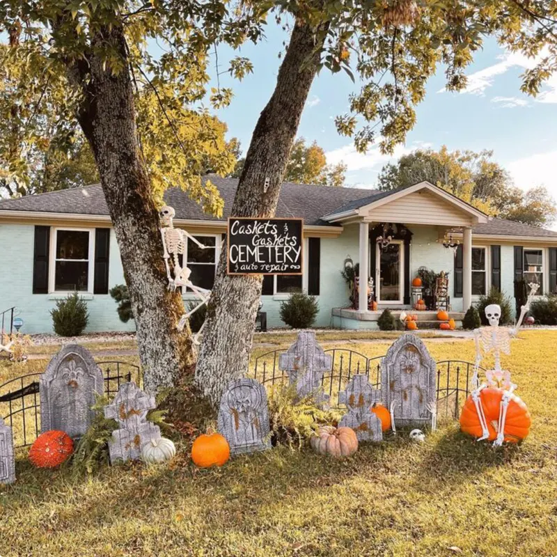 A Spooky Cemetery with a Playful Twist