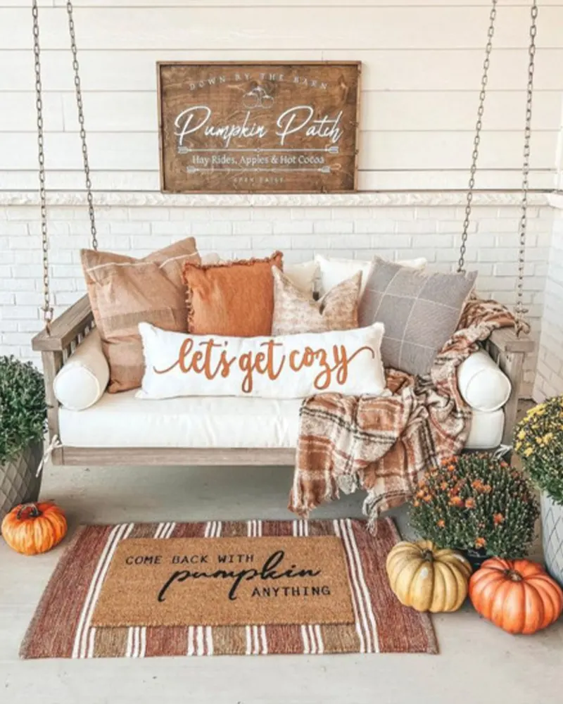 Autumn Porch Swing Retreat