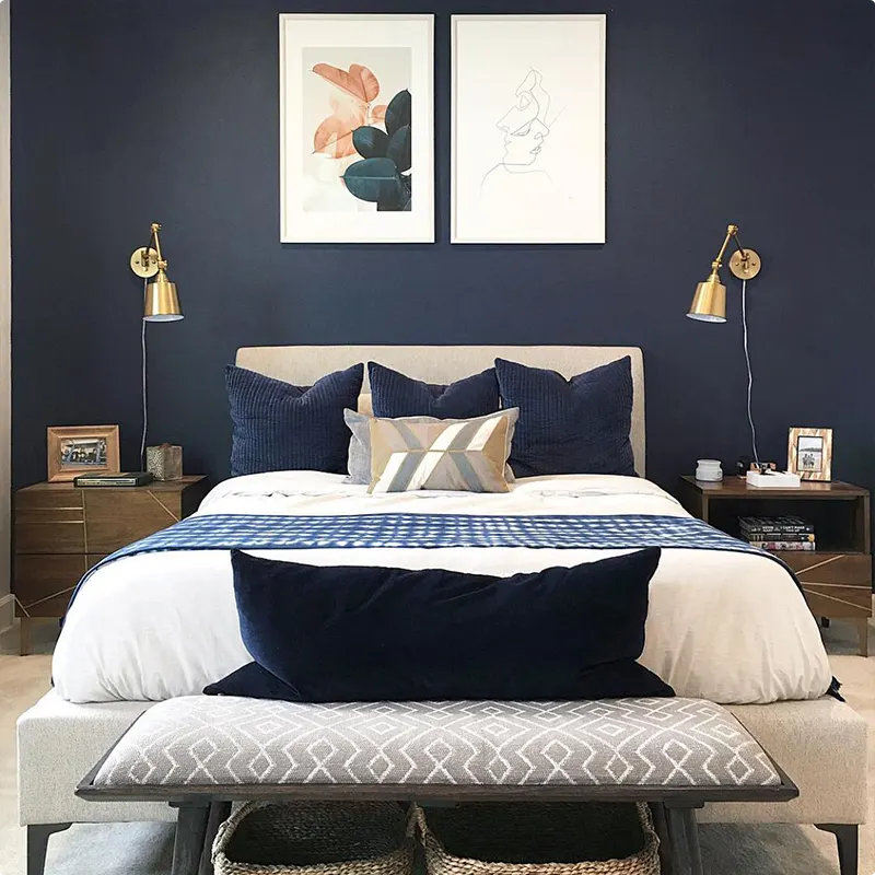 Navy, White, and Warm Accents