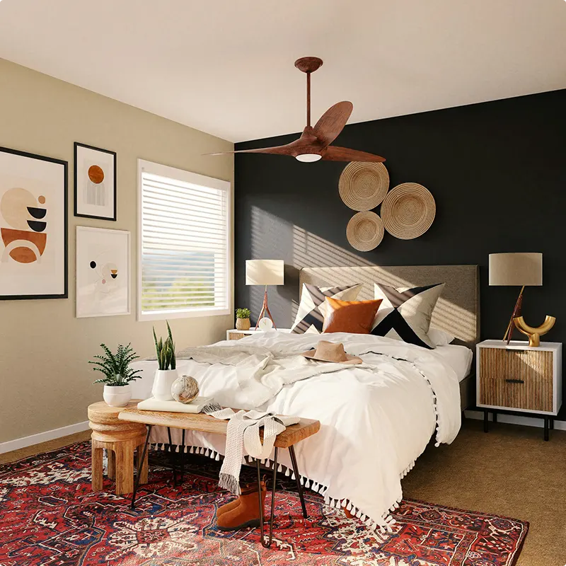 A Modern Boho Bedroom
