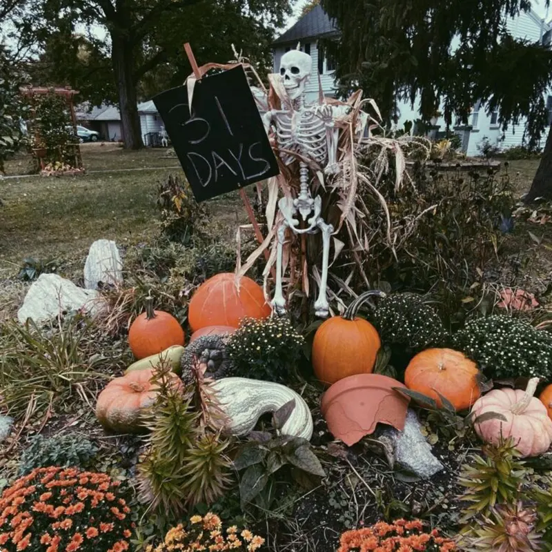 Countdown to Halloween: A Skeleton Garden Display