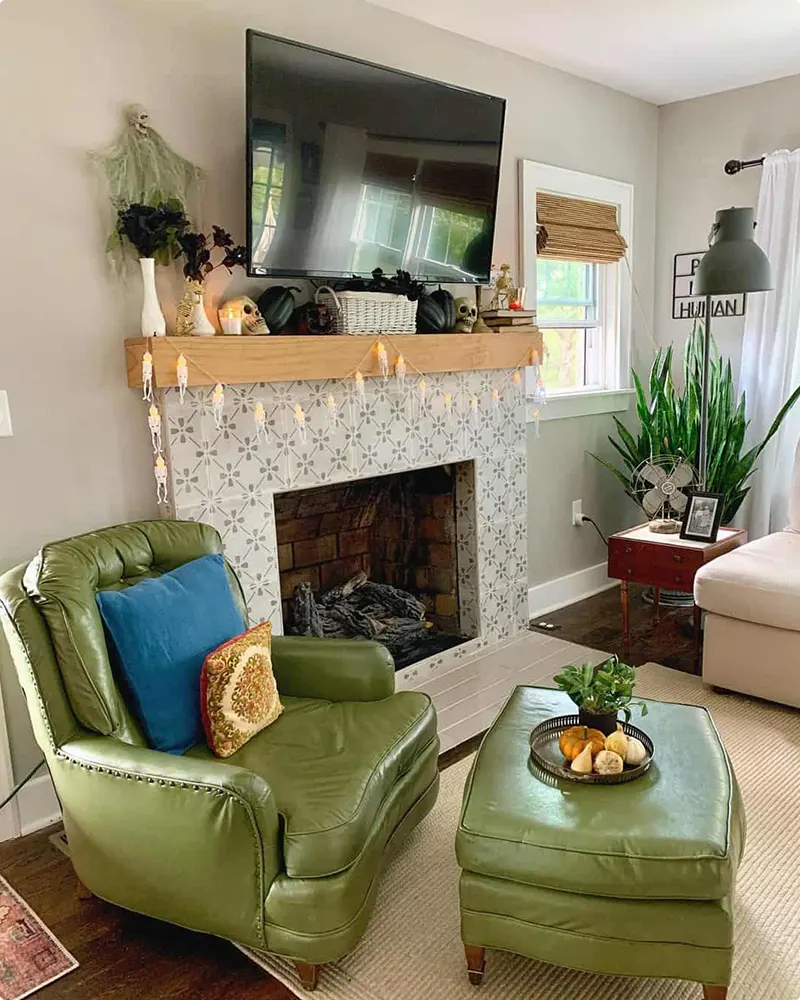Cozy and Spooky Living Room Decor