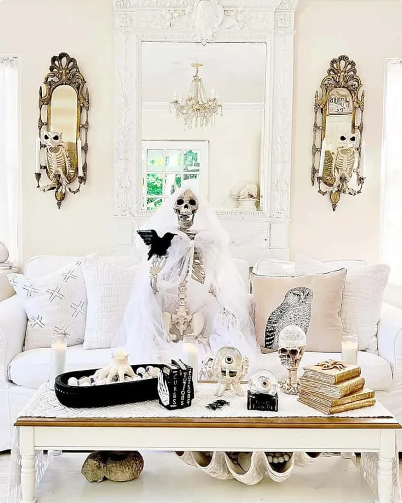 Elegant Halloween with Haunting Skeletons