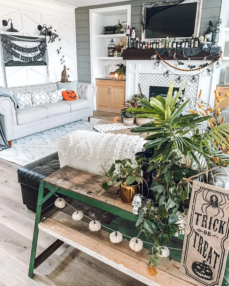 Rustic Halloween with Potion Bottles