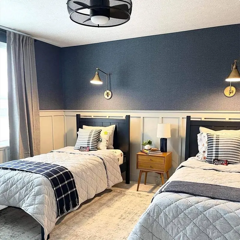 Stylish and Symmetrical Twin Room